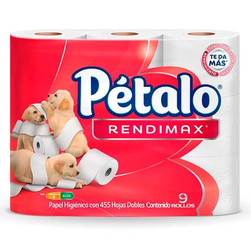 Papel Higiénico Pétalo Rendimax 9 Rollos