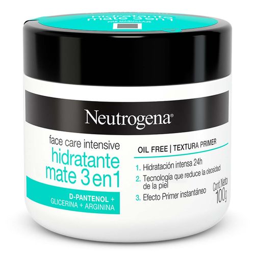 Crema Hidratante Facial Neutrogena Hidratante 3 en 1 Mate 100g