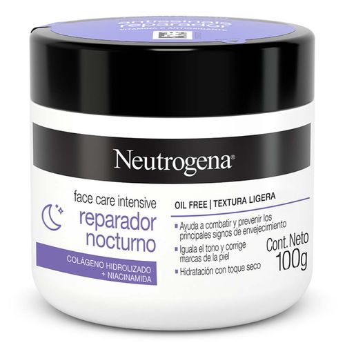 Crema Hidratante Facial Neutrogena Face Care Intensive Reparador Nocturno 100g
