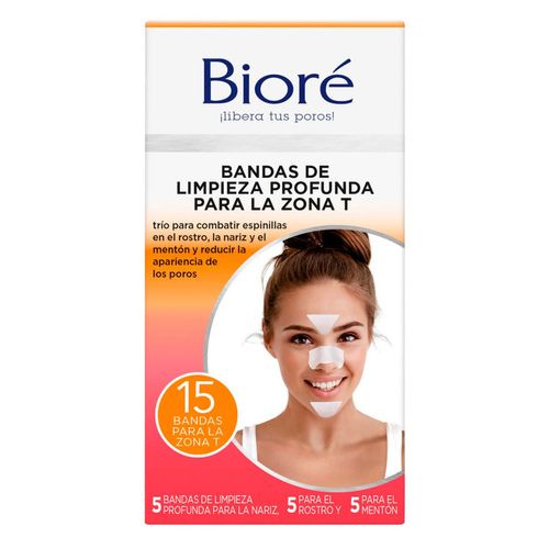 Bandas de Limpieza Biore Poros Limpios 15 Bandas