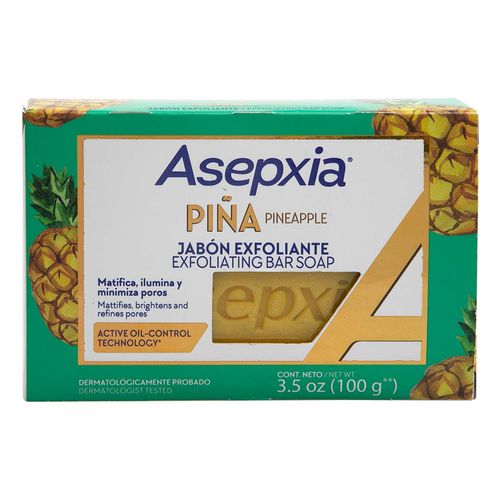 Jabón Facial Asepxia Exfoliante Piña 100g
