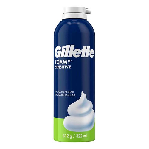 Gillette Foamy Sensitive Espuma para Afeitar para Piel Sensible 322 ml
