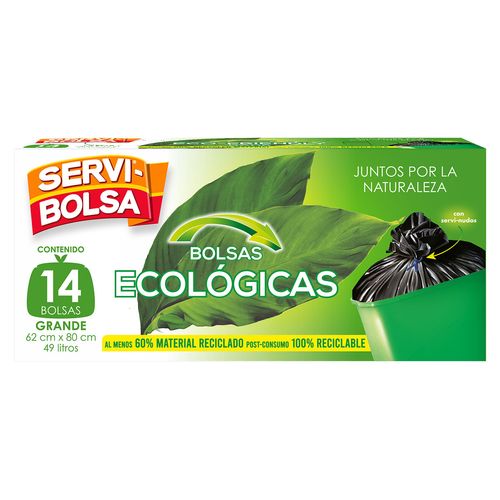 Servi Bolsa Ecológica Grande Paquete con 14 Bolsas