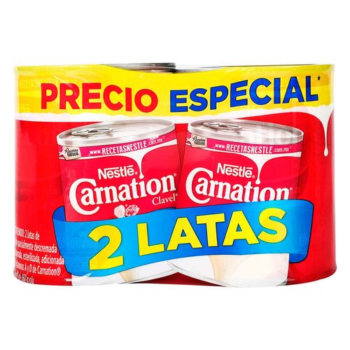 Leche evaporada Carnation Lata con 2 Piezas de 360g