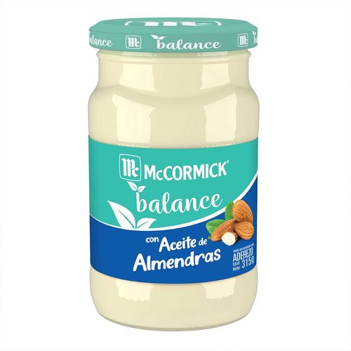 Mayonesa Mccormick Balance Aceite Almendras 315g