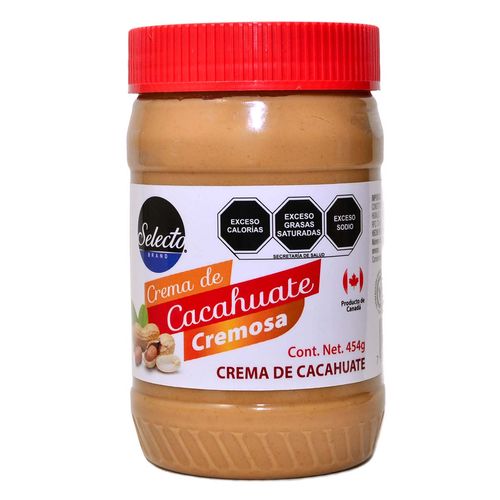 Crema De Cacahuate Selecto Cremosa 454g