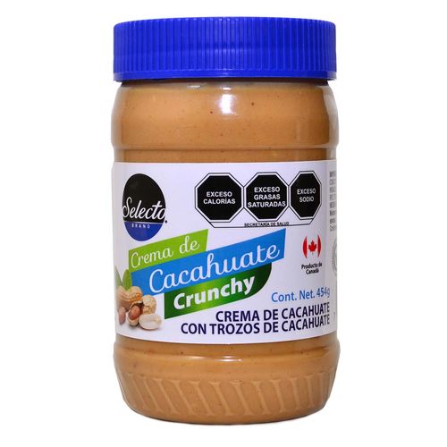 Crema De Cacahuate Selecto Crunch 454g