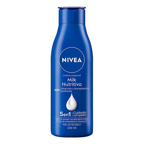 Crema Corporal Humectante NIVEA Body Milk Nutritiva piel extra seca 220 ml