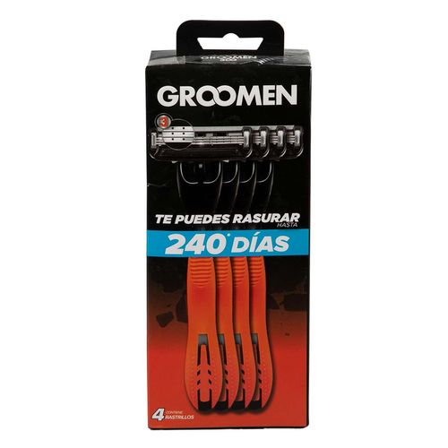 Rastrillo Groomen 4 Piezas 3 Navajas