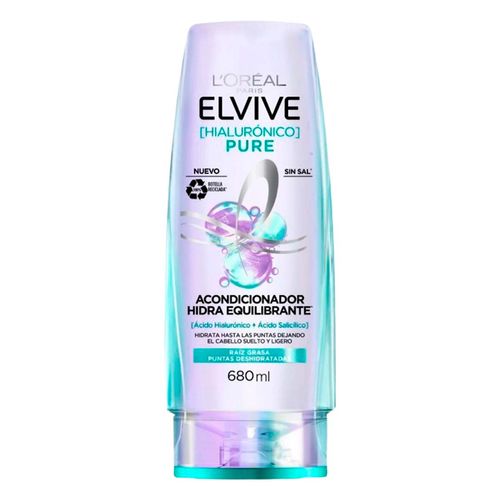 Acondicionador L'Oréal Paris Elvive Hialurónico Pure 680ml
