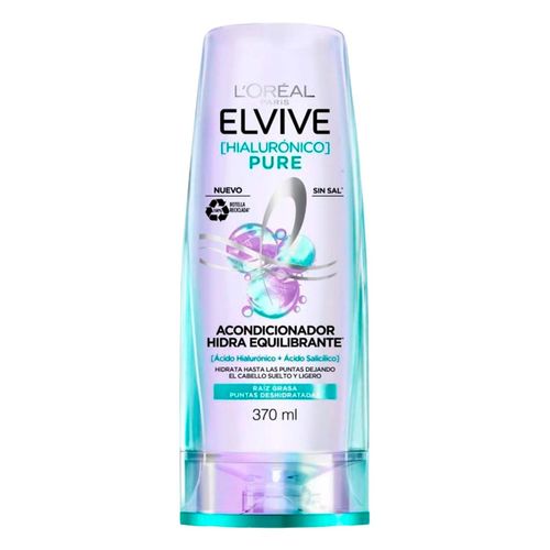 Acondicionador L'Oréal Paris Elvive Hialurónico Pure 370ml
