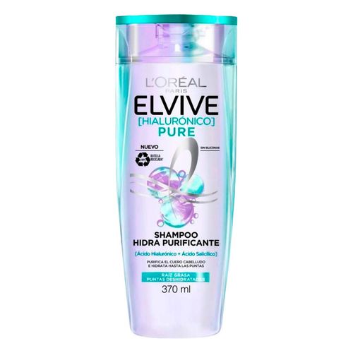 Shampoo L'Oréal Paris Elvive Hialurónico Pure Hidra Purificante 370ml