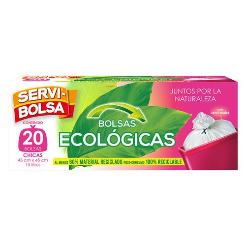 Servi Bolsa Ecológica Chica con 20 Bolsas