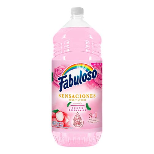 Limpiador Líquido Fabuloso Sensaciones Armonía Rosas y Lychee 1.7L