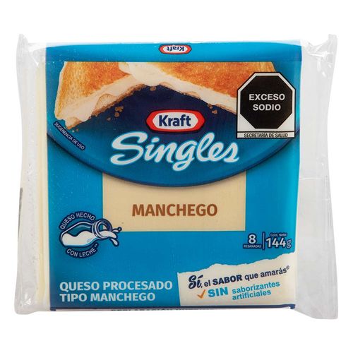 Queso Kraft Singles Manchego 144g