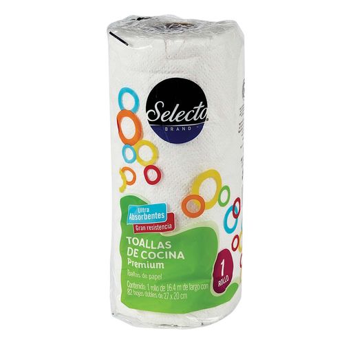 Tollas de Cocina Selecto Hoja Doble 1 Rollo con 82 Hojas
