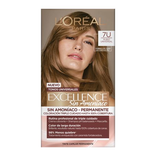 Tinte Excellence sin Amoniaco Tono 7U Rubio Universal 1 Pieza