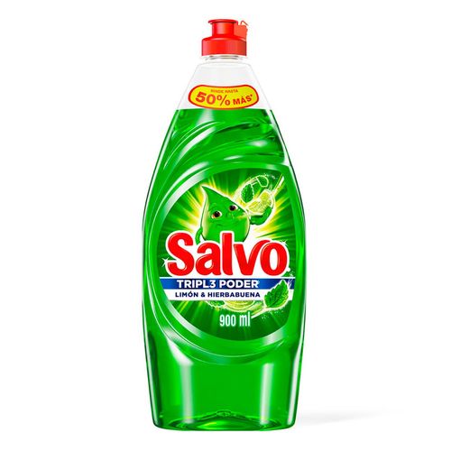 Lavatrastes Salvo Líquido Limón y Hierbabuena 900 ml