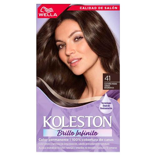 Tinte Permanente Koleston 41 Castaño Medio Cenizo Enigmatico 174g