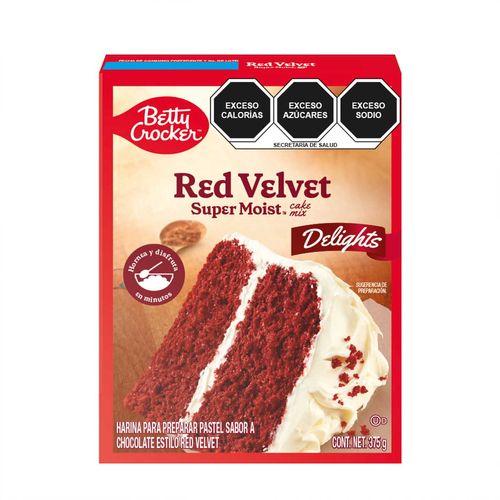 Harina para pastel Betty Crocker sabor chocolate red velvet 375g