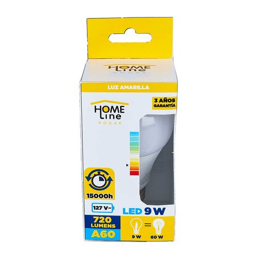 Foco Led Home Line 9 Watts Calida 1 Pza