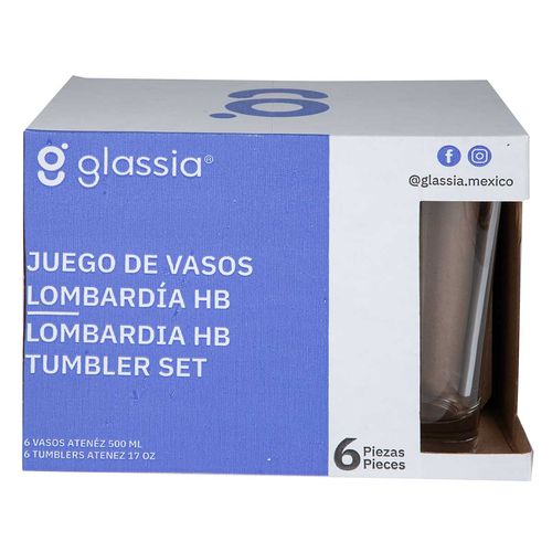 Set Vasos Lomb HB Glassia 360 Ml 6