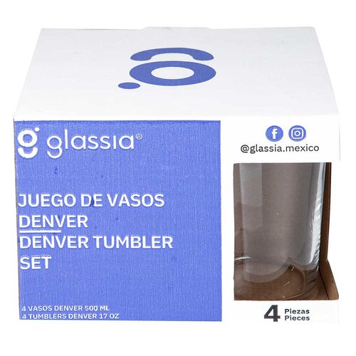 Set Vasos Denver Glassia 330 Ml 4