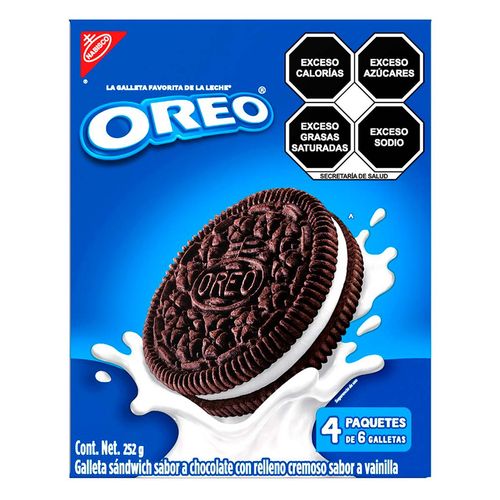 Galleta Oreo Sandwich Cremoso Vainilla 252g