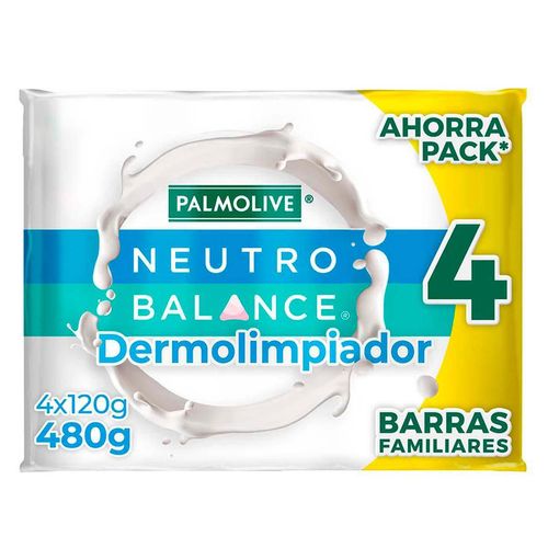 Jabón en Barra Palmolive Dermolimpiador Humecta y Protege tu Piel 4x120g c/u