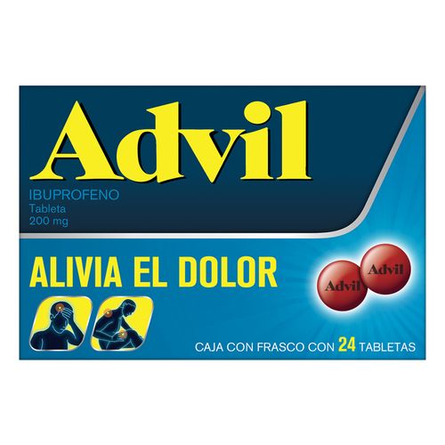 Tabletas Advil Analgésico Grageas 200mg