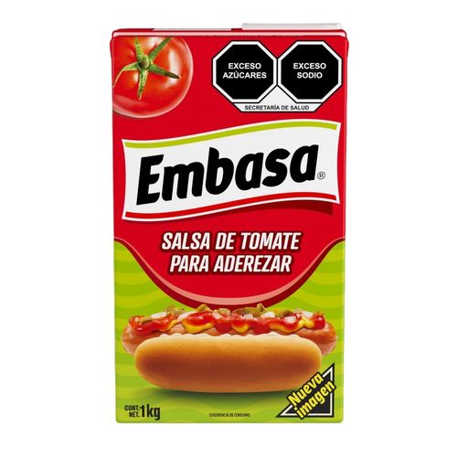 Salsa De Tomate Embasa Para Aderezar 1kg