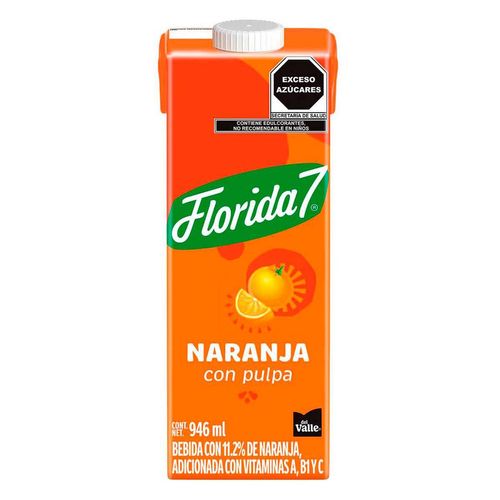Jugo Florida 7 Pulpa de Naranja 946ml