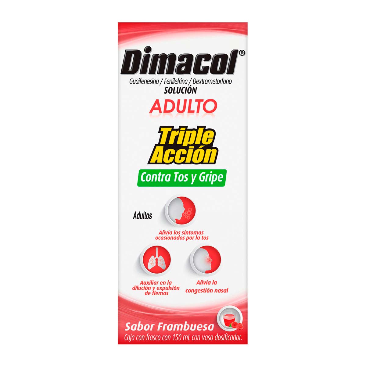 Dimacol Adulto Jarabe para la Tos Triple Acción 60ml | Chedraui