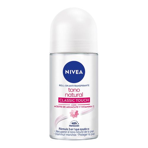 Antitranspirante en Roll On Nivea Aclarado Natural 50ml.