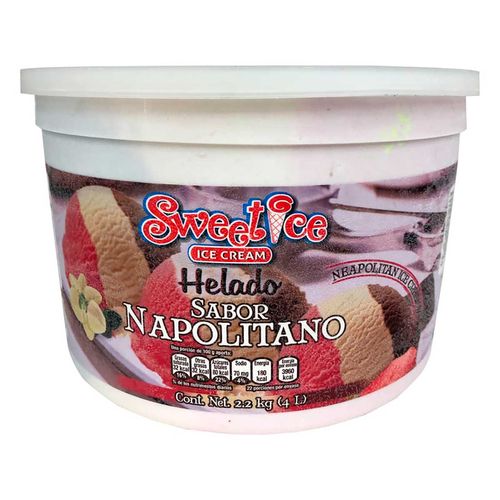 Helado sabor Napolitano Sweetice 4L