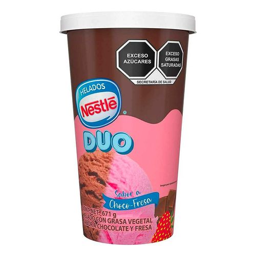 Helado Nestlé Dúo Chocolate Fresa 671g