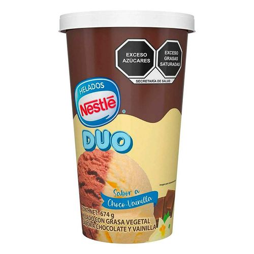 Helado Nestlé Dúo Chocolate Vainilla 674g