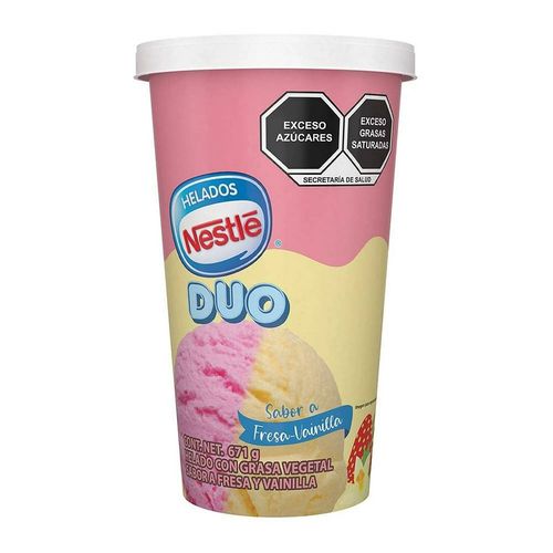 Helado Nestlé Dúo Fresa Vainilla 671g