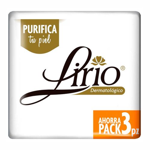 Jabón en Barra Lirio Dermatológico 3 Barras de 120g
