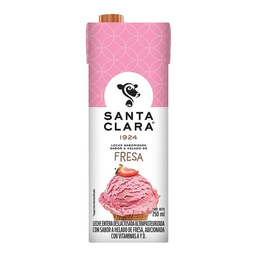 Leche UHT Santa Clara Helado de Fresa 750ml