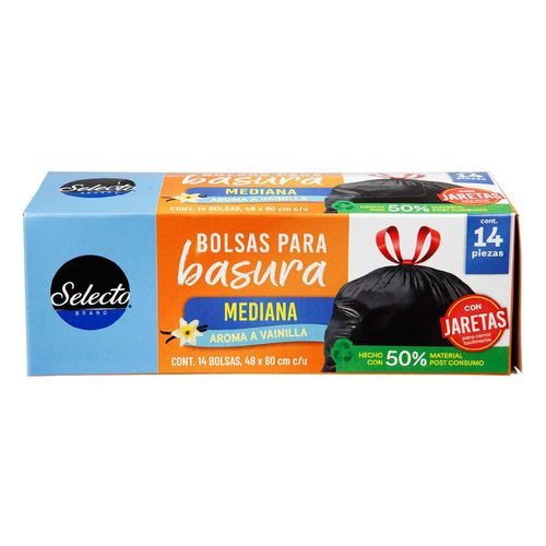 Bolsas para Basura Selecto Brand Medianas con Jareta 14 Bolsas