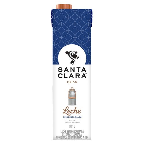 Leche Santa Clara Semidescremada 1L
