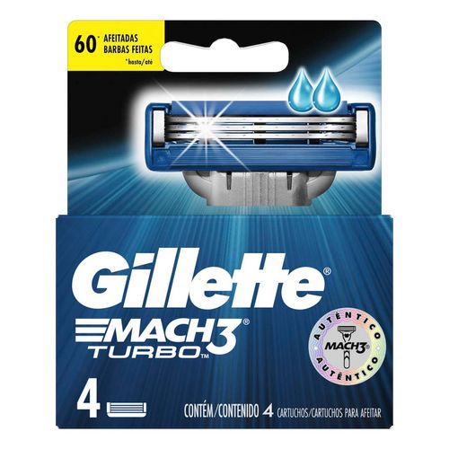 Cartuchos para Máquina de Afeitar Gillette Mach3 Turbo 4 Cartuchos