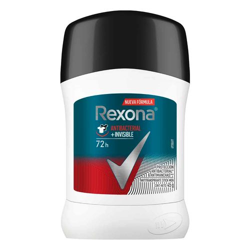 Antitranspirante Rexona Men Antibacterial + Invisible 45g