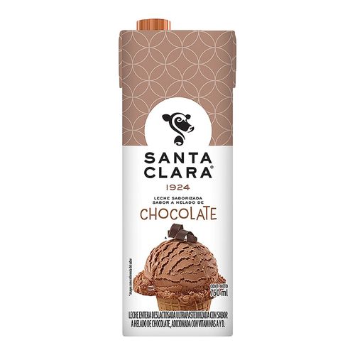 Leche UHT Santa Clara Helado de Chocolate 750ml