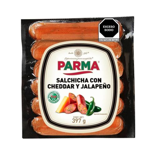 Salchicha Queso Cheddar con Jalapeño Parma 397 g
