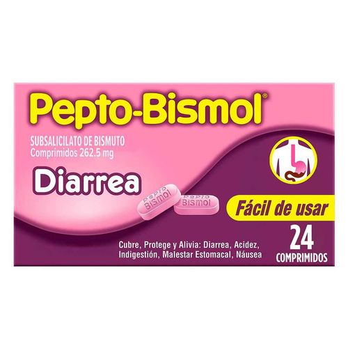 Antidiarreico Pepto-Bismol Alivio para la Diarrea 24 Comprimidos