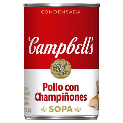 Sopa Crema Campbell's de pollo con champiñones Condensada 420g
