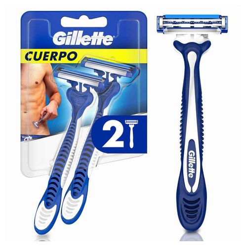 Rastrillo Gillette Cuerpo Barra Protectora para Depilar Zona Íntima 2 Unidades