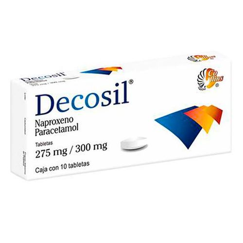 Tabletas Decosil 275mg/300mg Caja con 10 Tabletas
